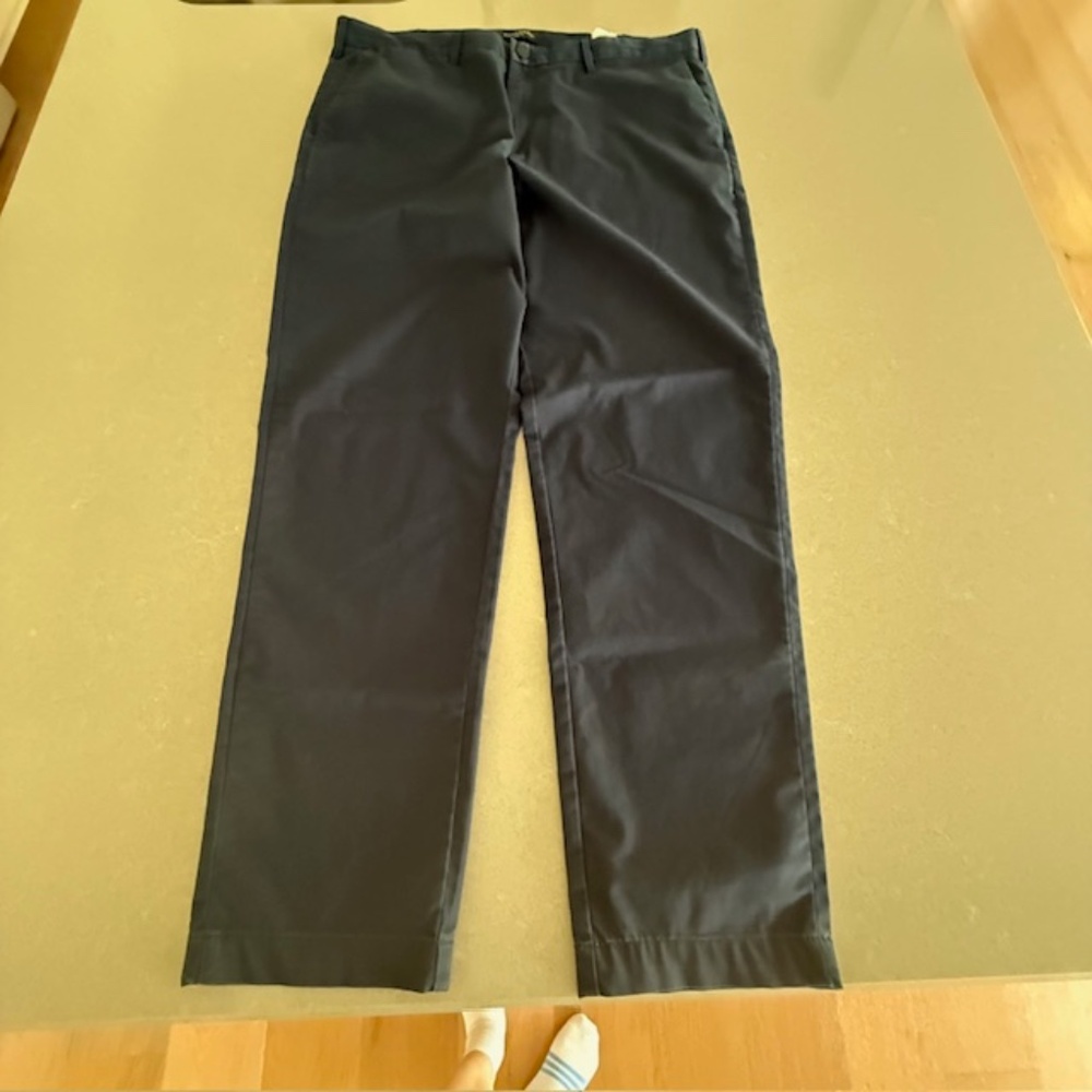 Men's Navy Banana Republic Slim Fit 38x32 Chino Pants Cotton Polyester Blend EUC